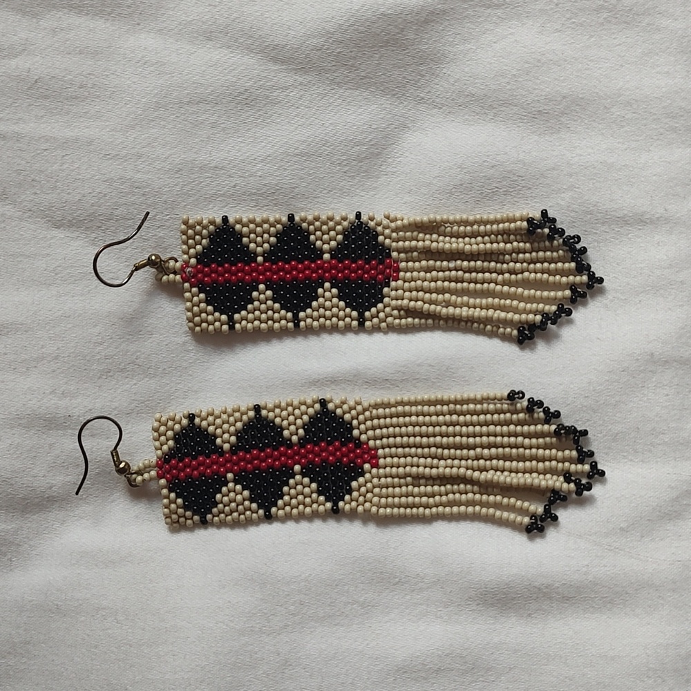 Ink + Alloy Dangle earrings beaded, boho southwest